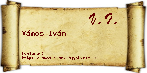 Vámos Iván névjegykártya