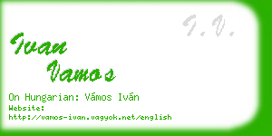 ivan vamos business card